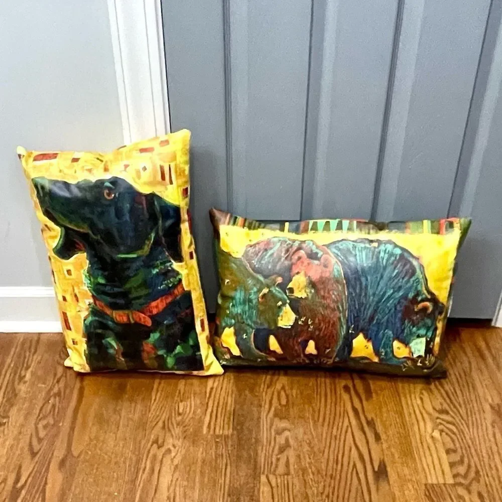 Two Kindred Spirits Decorative Pillows | Bears & Lab